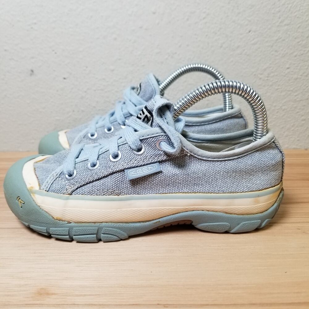 Keen Kids Size 1 Lace Up Canvas‎ Sneakers Dusty Blue Hiking Outdoor Gorpcore